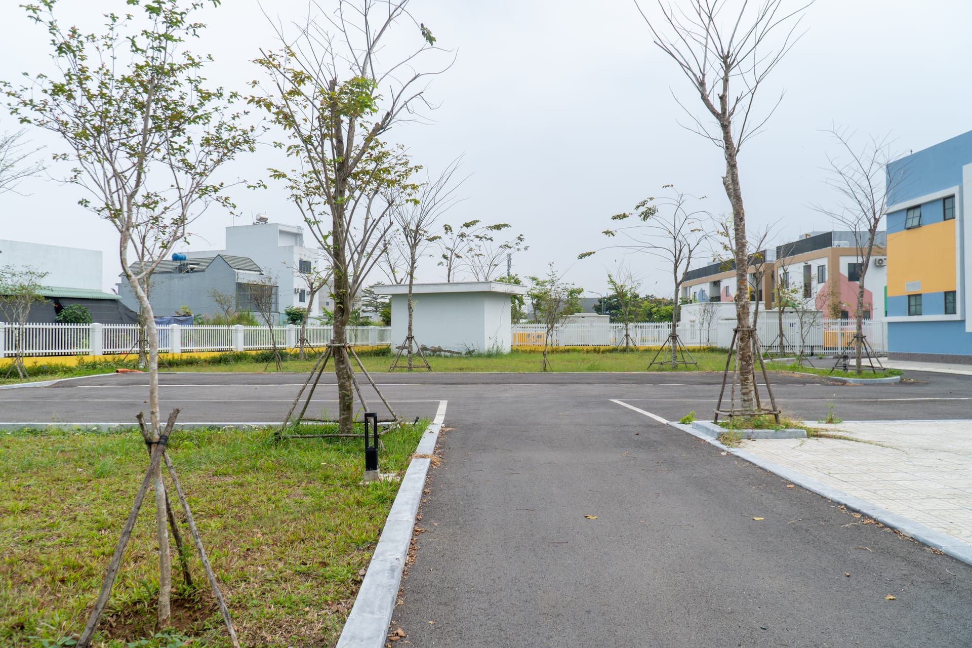Khuôn viên trường rợp bóng cây xanh